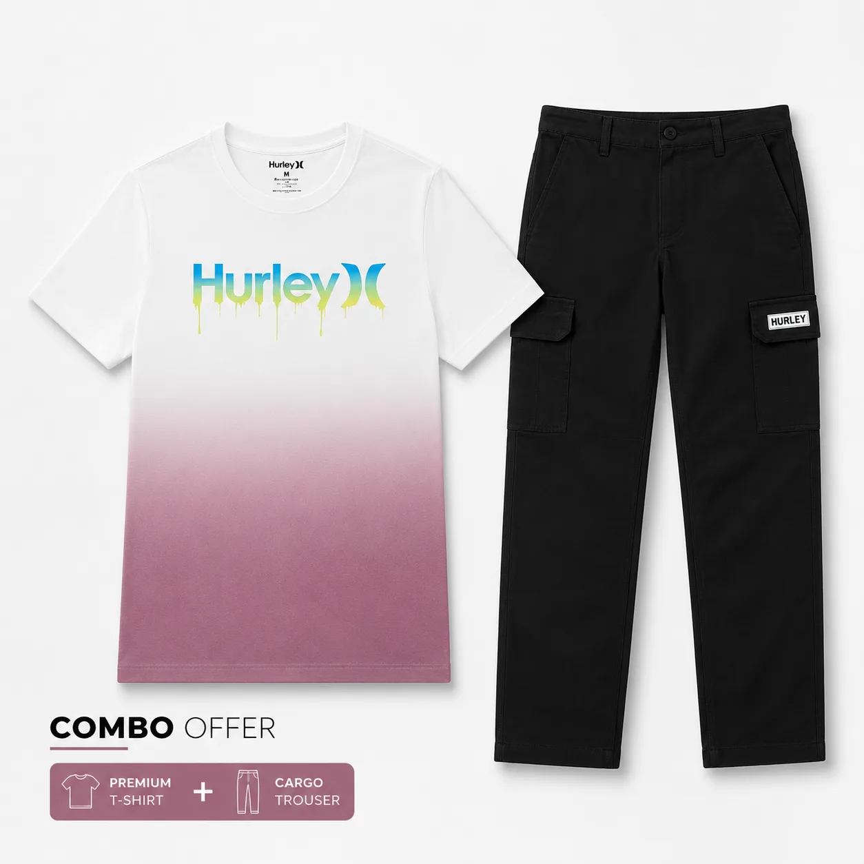 Hurley Premium Men's T-shirt & Trouser Combo
