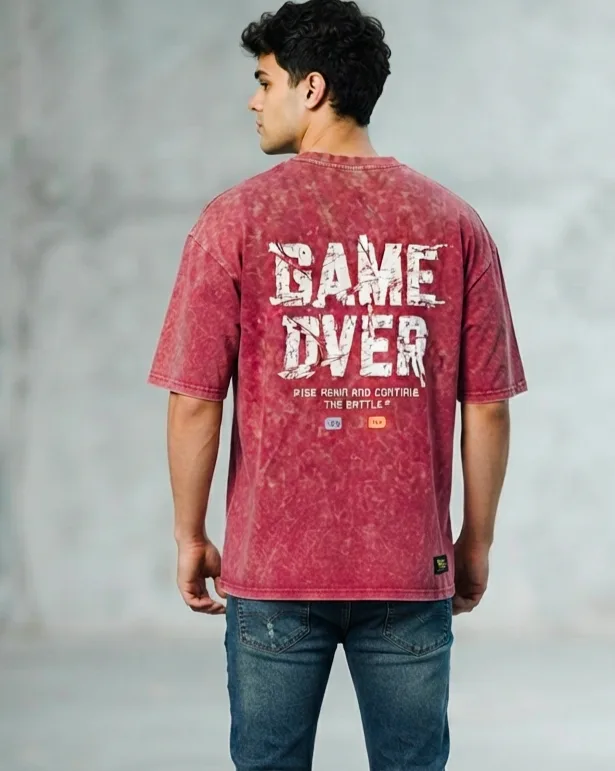 Acid wash Drop shoulder T-shirt