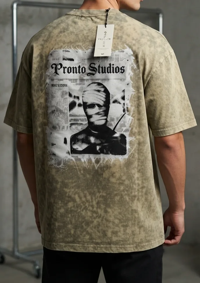 Acid wash Drop shoulder T-shirt