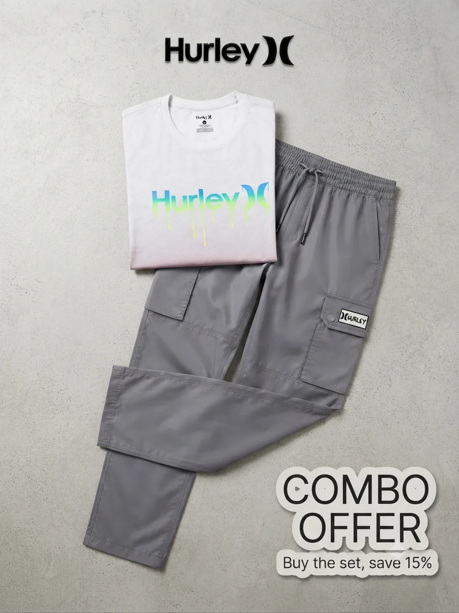 Hurley Premium Men's T-shirt & Trouser Combo