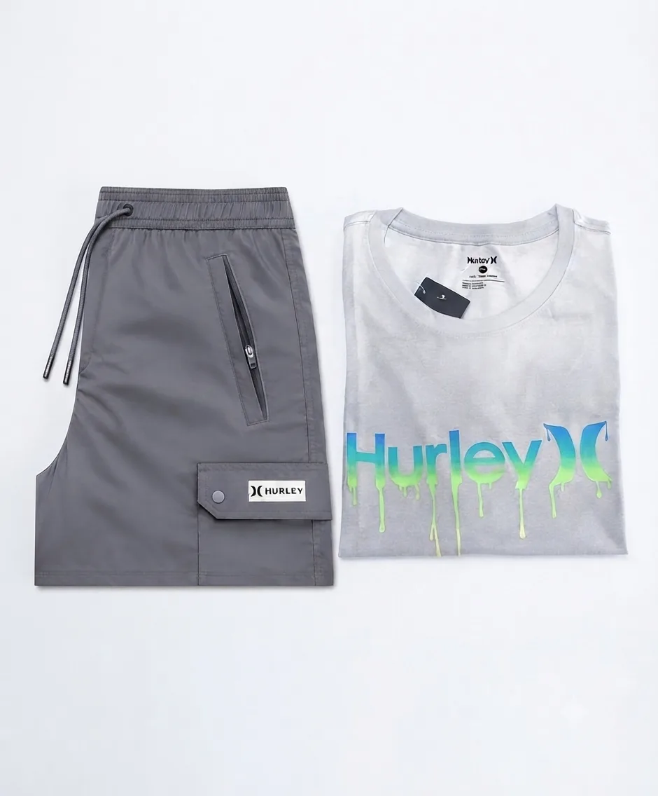 Hurley Premium Men's T-shirt & Trouser Combo