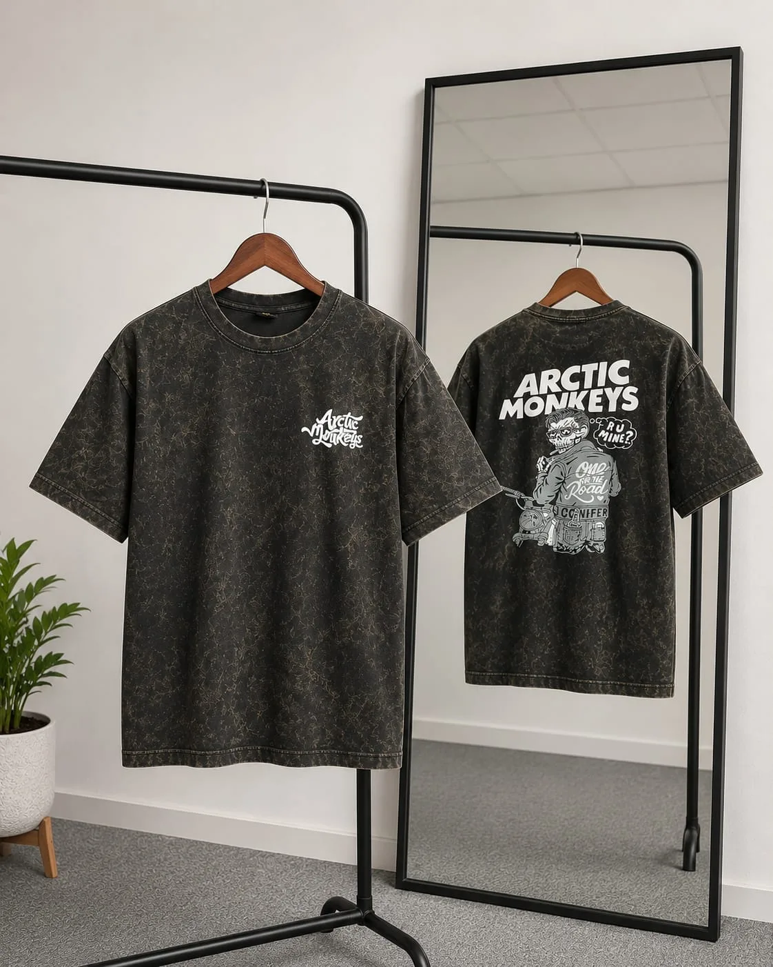 Casual acid wash t-shirt