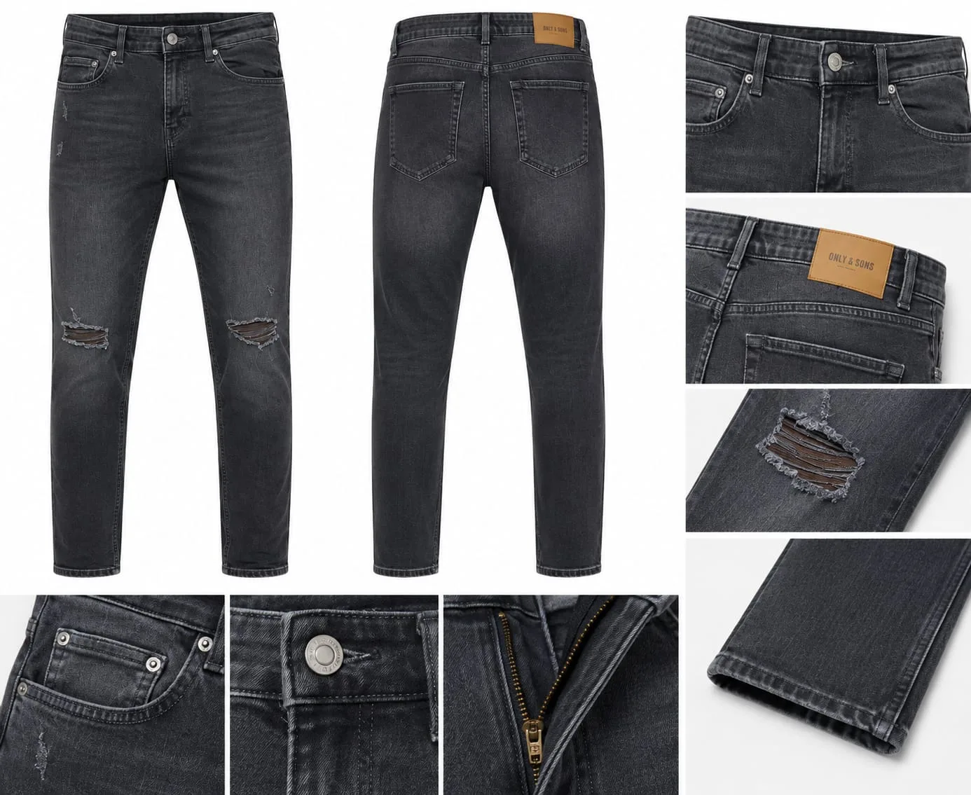 Ripped black wash