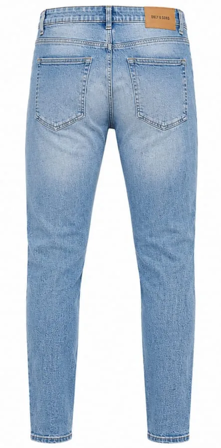 Ripped blue wash