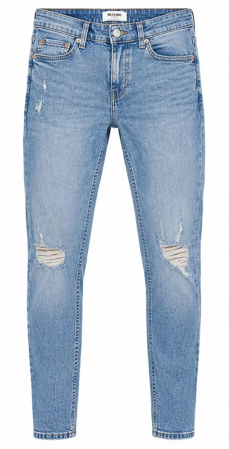 Ripped blue wash