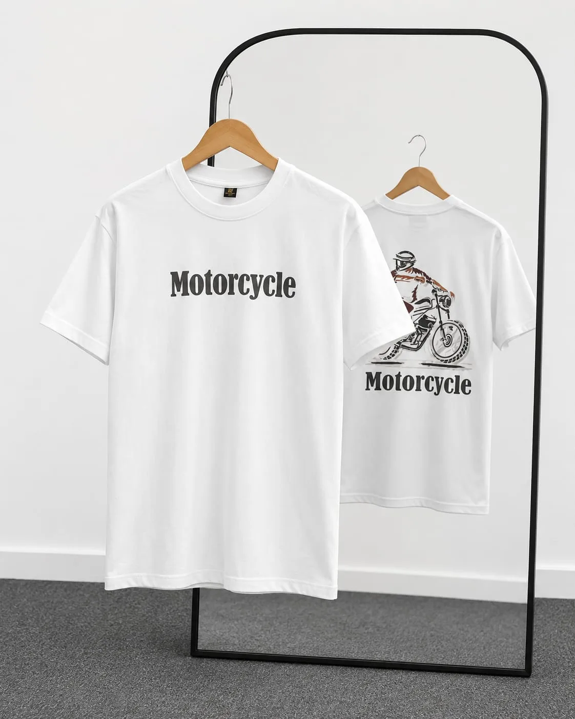 Motorcycle Drop shoulder White