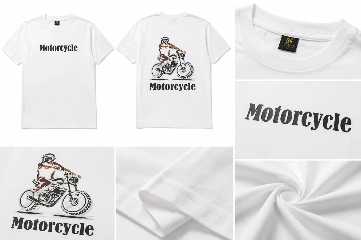 Motorcycle Drop shoulder White
