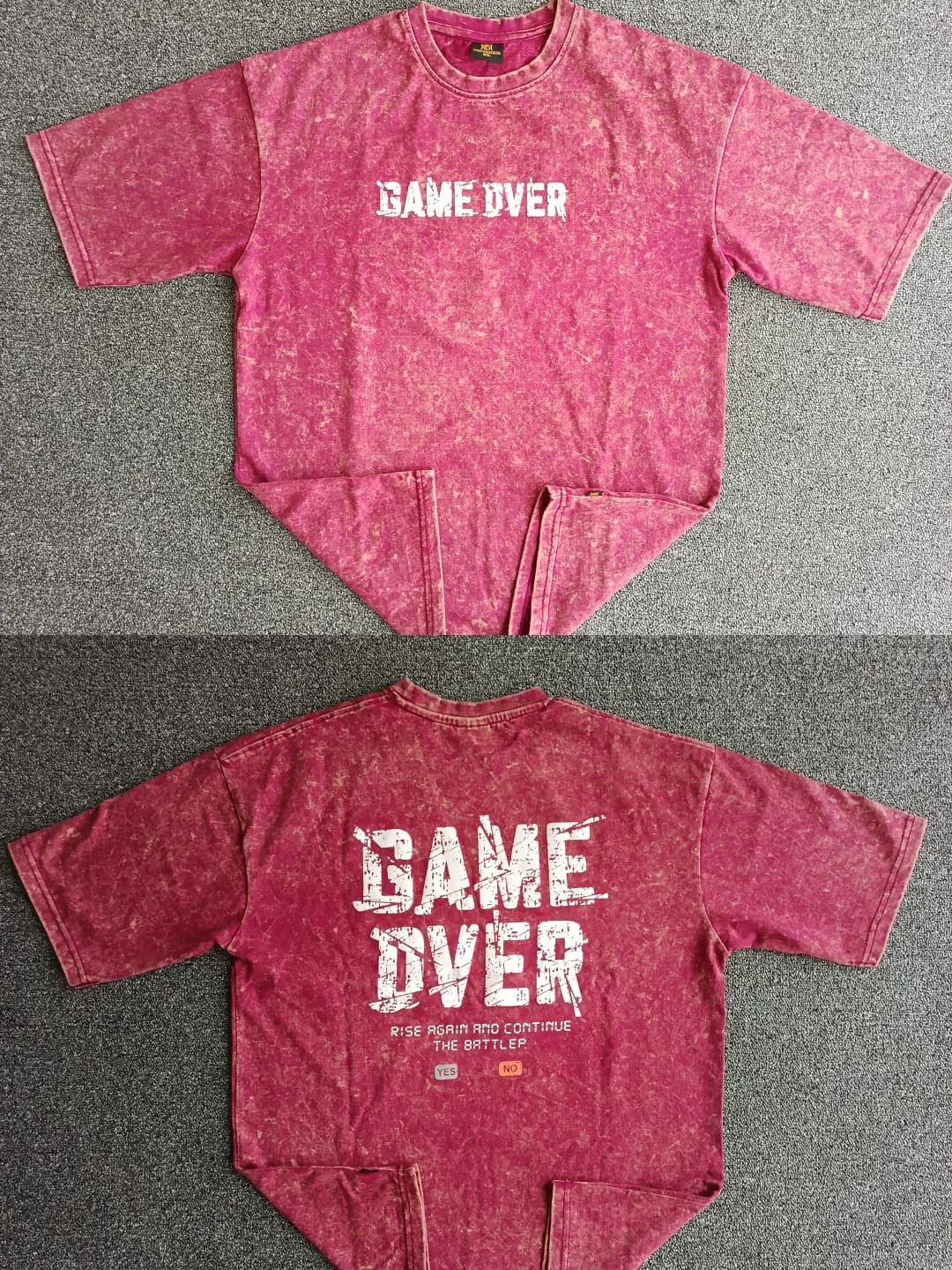 Acid wash Drop shoulder T-shirt