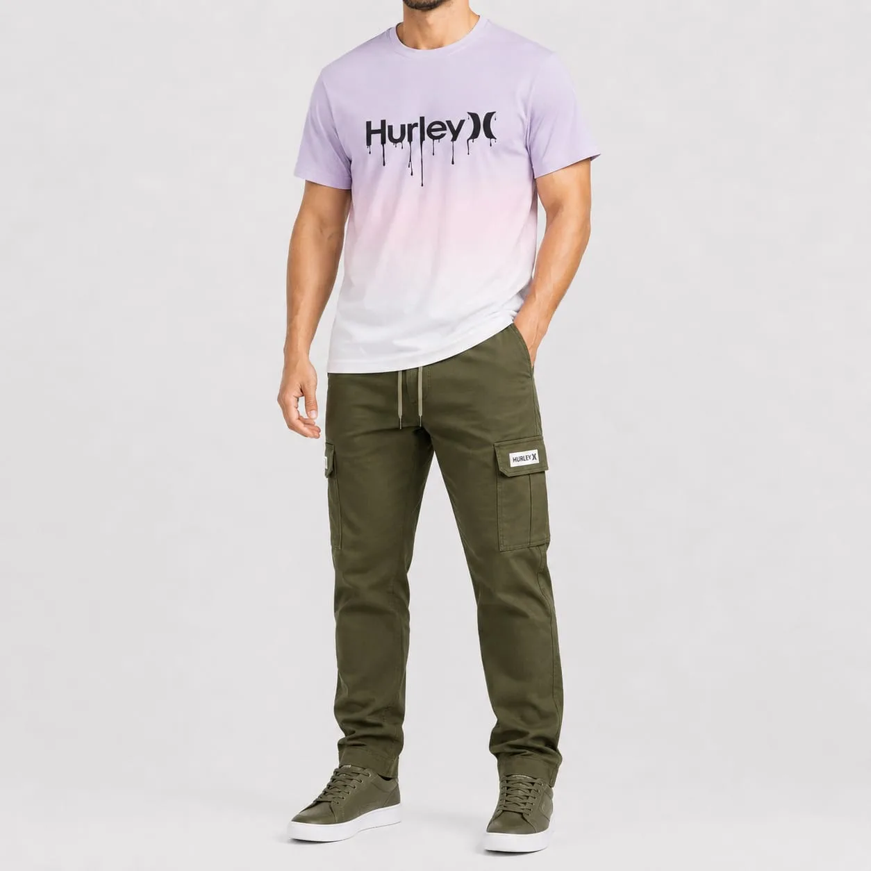Hurley Premium Men's T-shirt and Cargo Trouser Combo