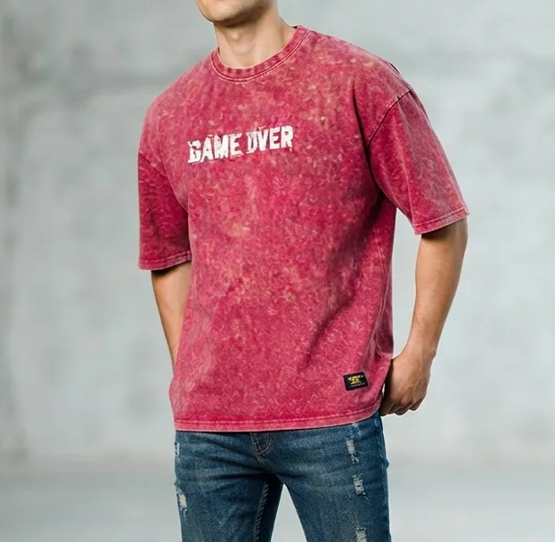 Acid wash Drop shoulder T-shirt