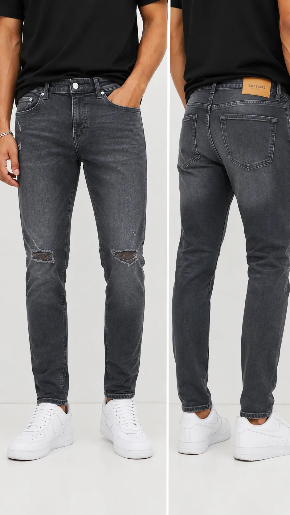 Ripped black wash