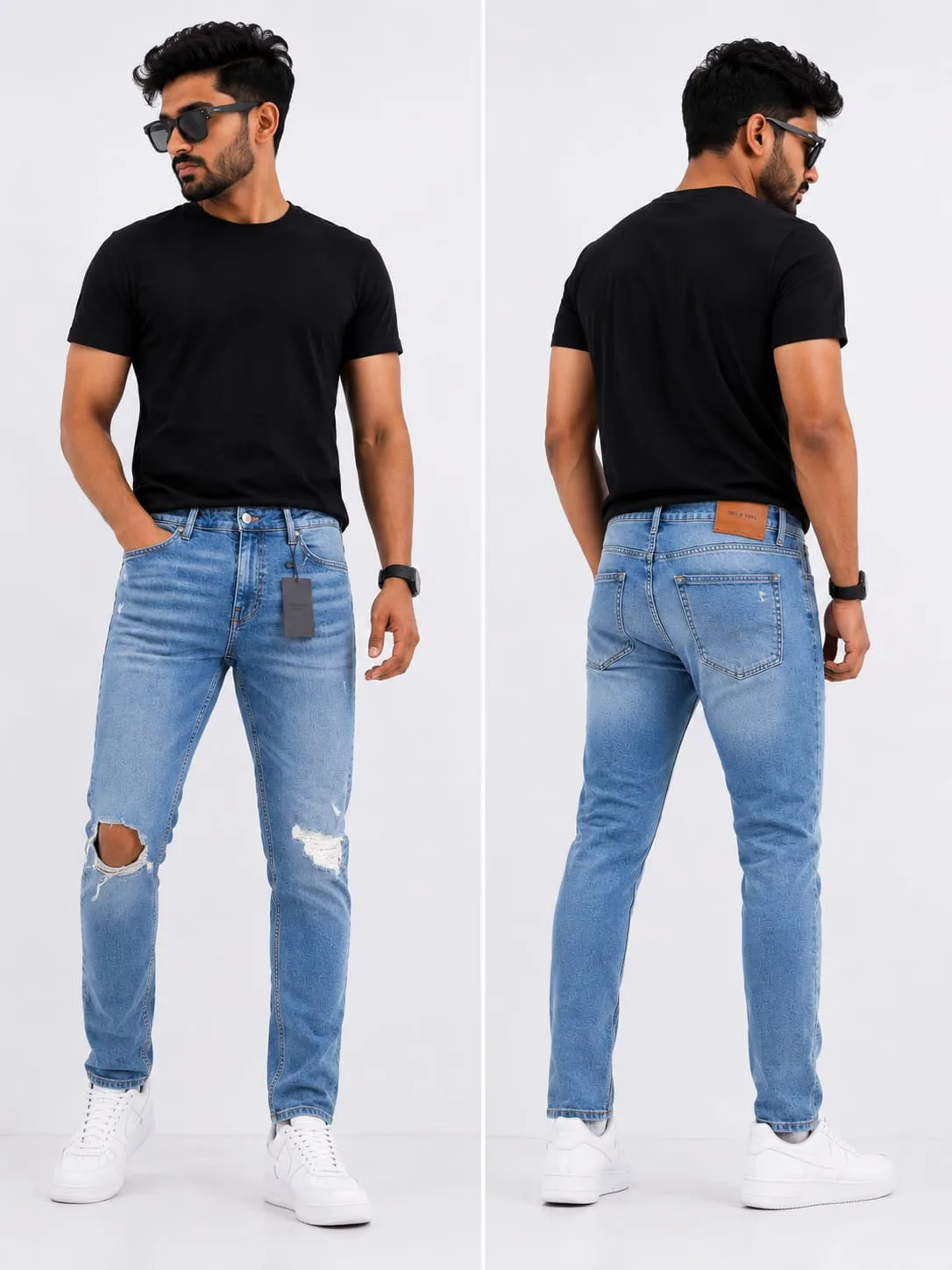 Max ripped Royal blue wash