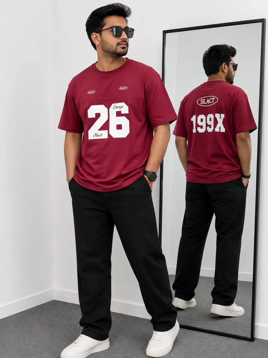 26 Maroon Drop shoulder