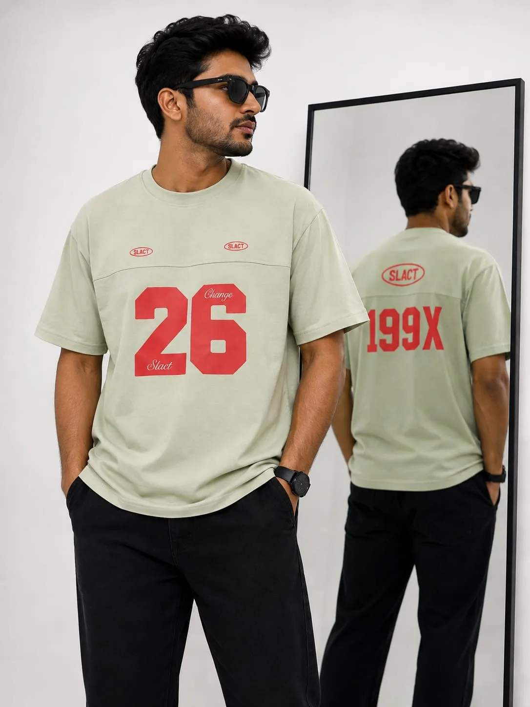 26 lite olive Drop shoulder