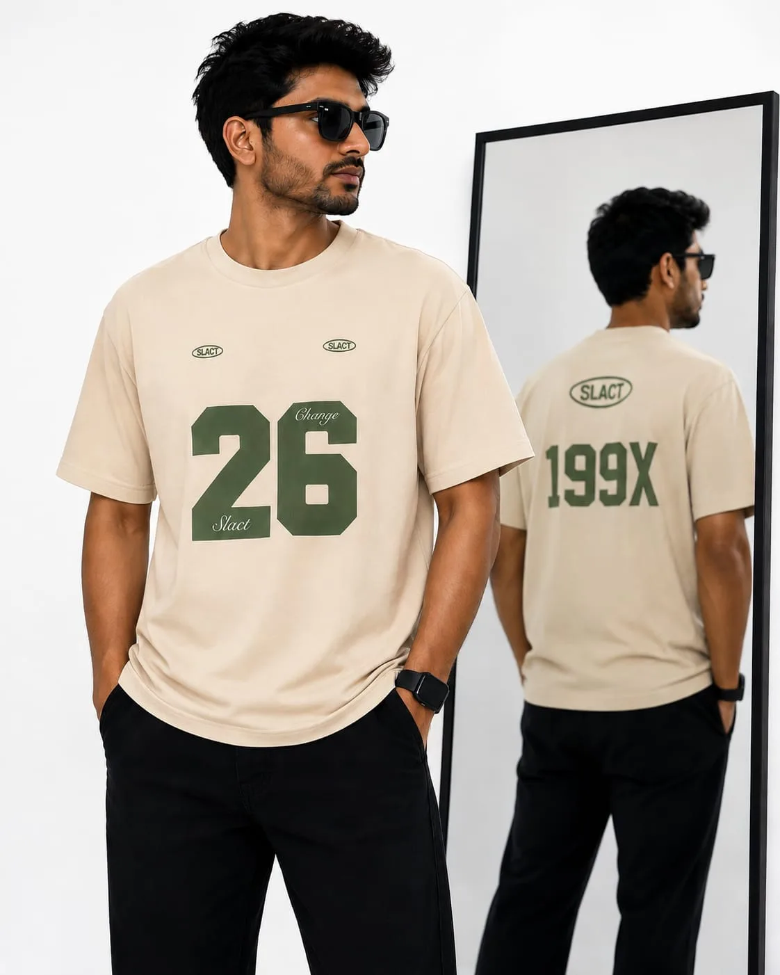 26 Bisc Green Drop Shoulder