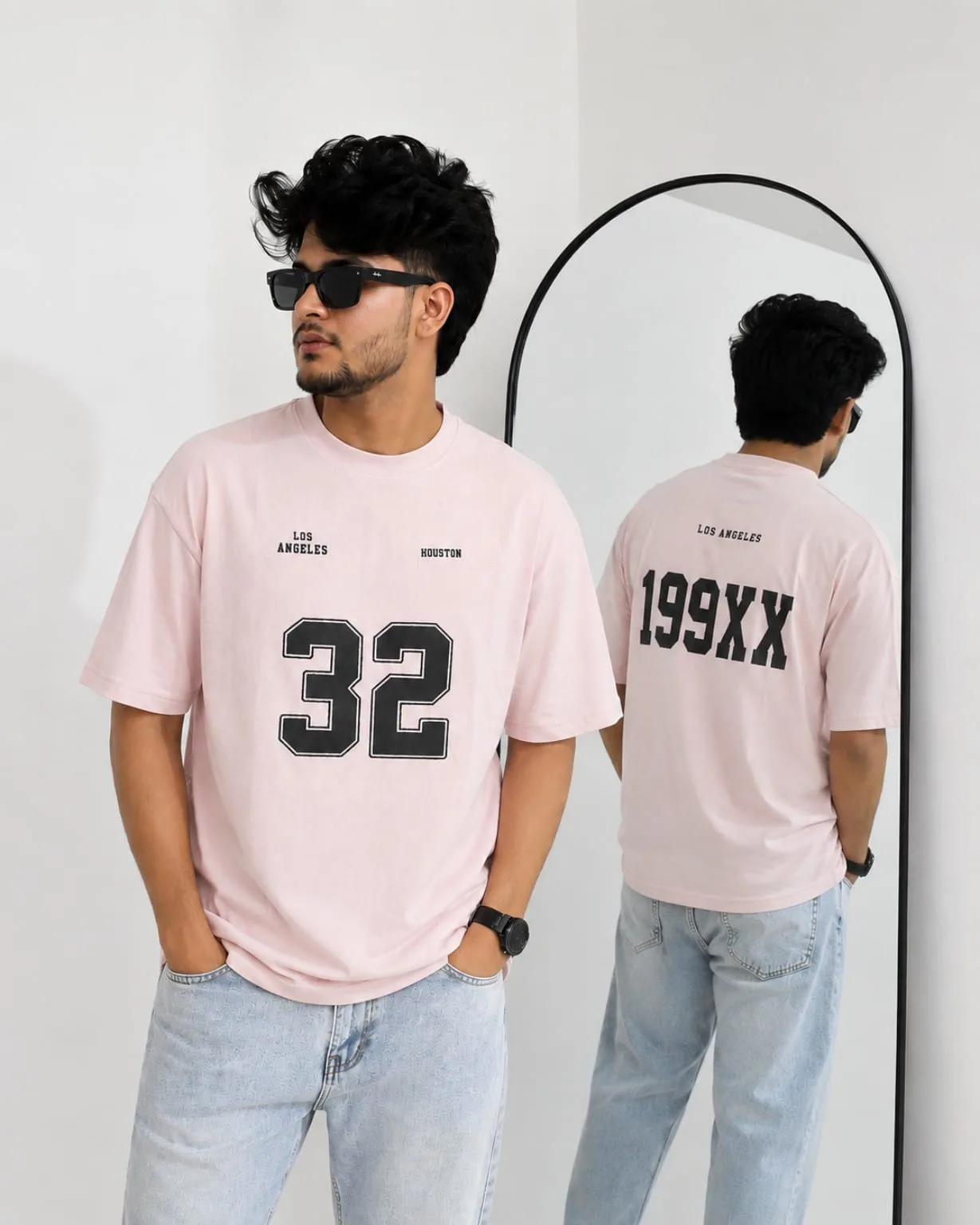 32 pink Drop shoulder