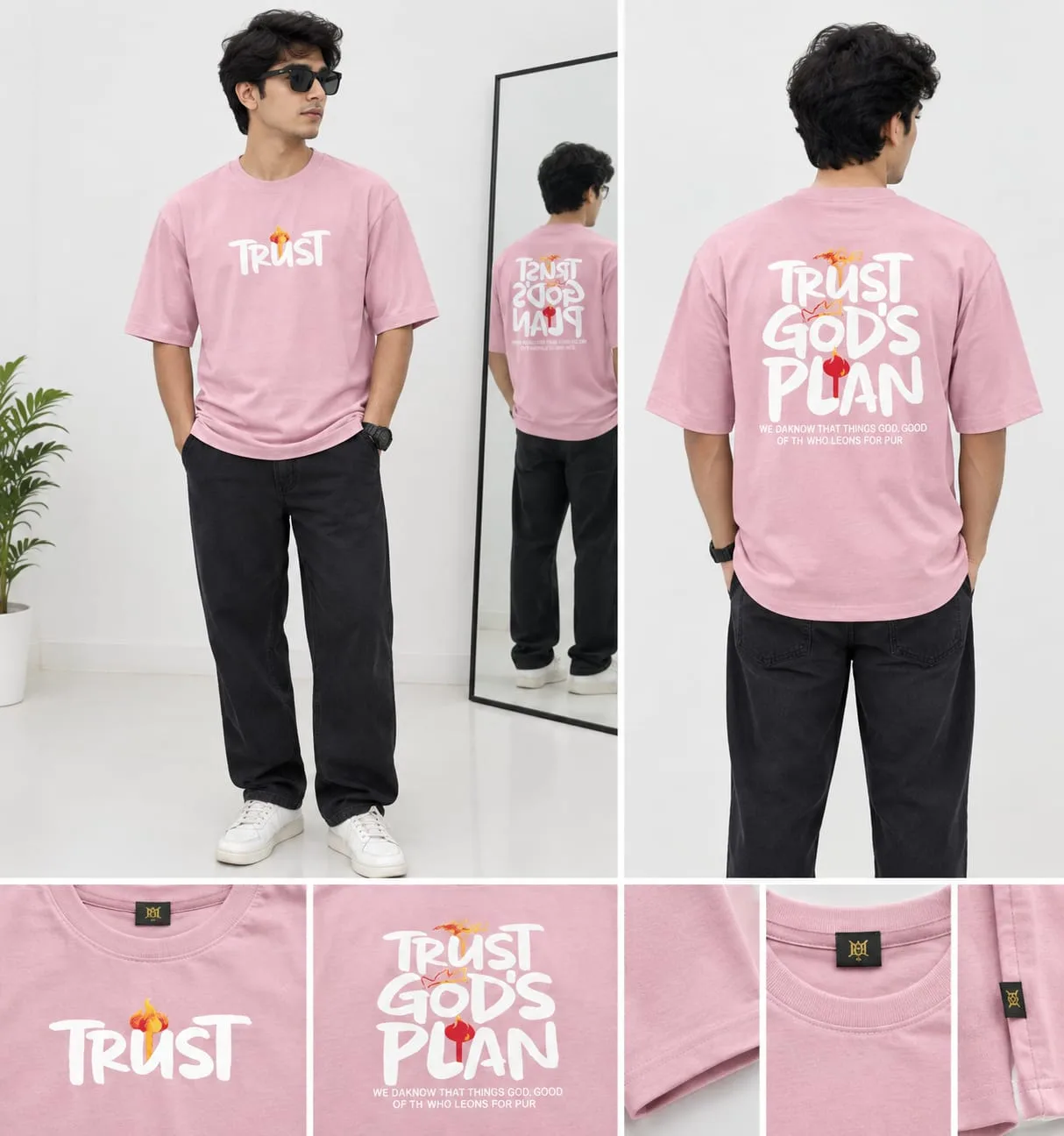 Trust pink 32 drop shoulder