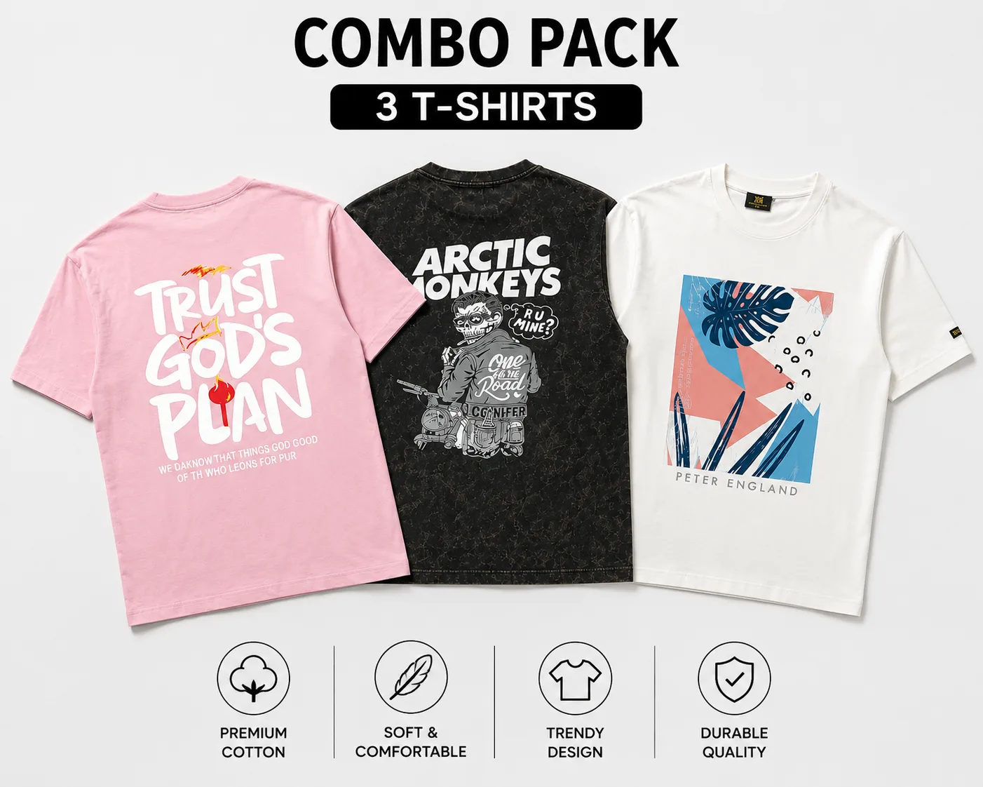 3 in 1 combo T-shirt (Free delivery)