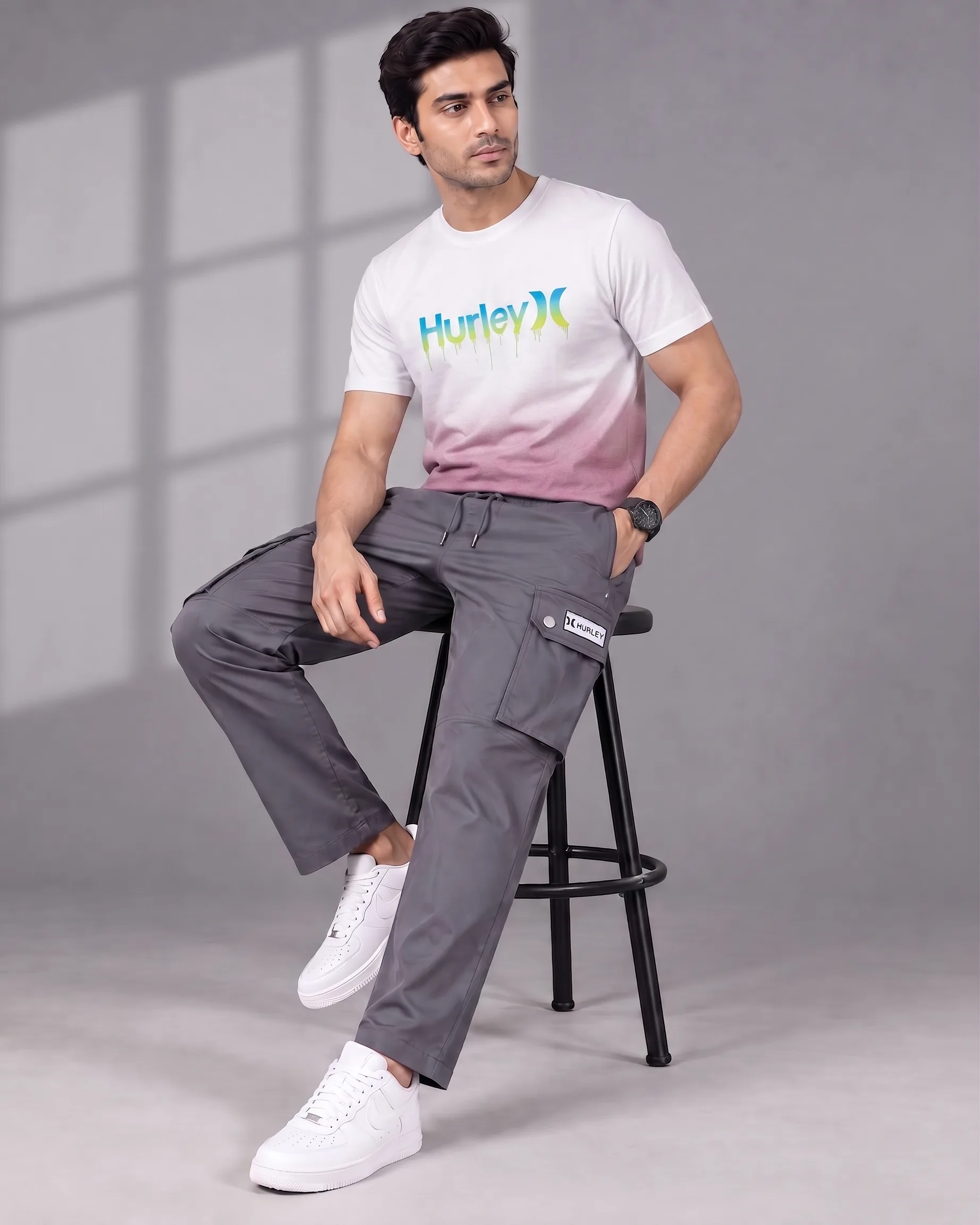 Hurley Premium Men's T-shirt & Trouser Combo